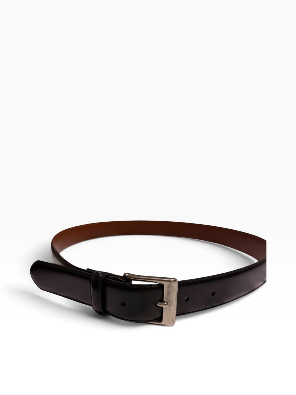 Vintage COACH 5915 Black Leather Dress Belt Silver Buckle Men's Size 34